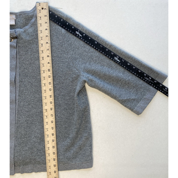 Chico's Cardigan Womens Size 4 ( US XXL) Gray Stretch Knit Sweater Career Office - Picture 11 of 11
